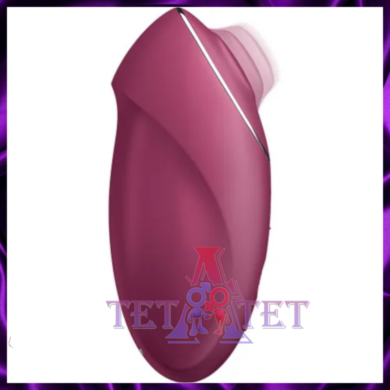 Вибратор клиторальный Satisfyer "Tap & Climax", силиконовый, водонепроницаемый, с функцией нагрева